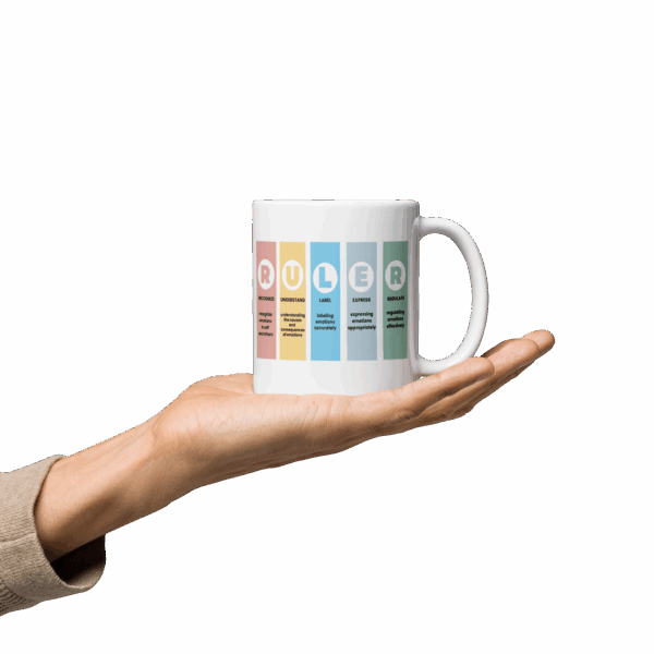 Mood Meter & RULER Method White glossy mug - Image 12