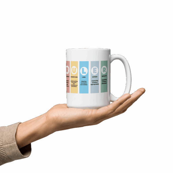 Mood Meter & RULER Method White glossy mug - Image 14