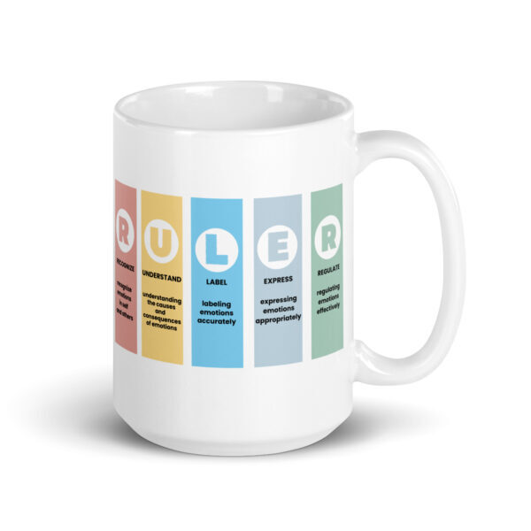 Mood Meter & RULER Method White glossy mug - Image 6